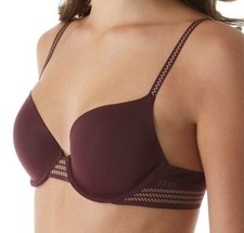 NEW DKNY Essential Microfiber Custom Lift Bra DK2014 Raven/Glow