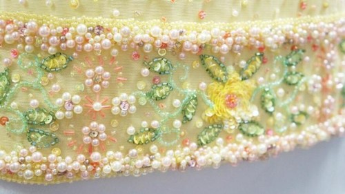 NWT ESCADA YELLOW MULTI-COLOR BEADED TULLE TANK TOP 4 S Shell $ 1390 - Picture 2 of 9