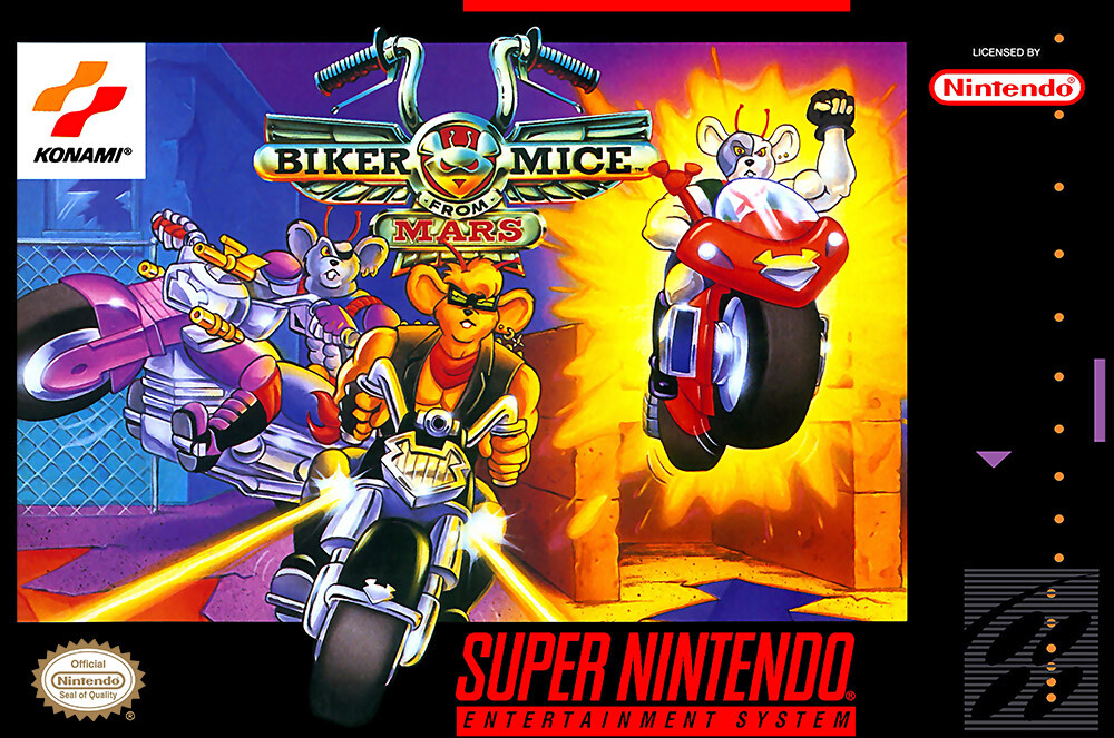 Biker Mice From Mars SNES BOX ART Premium POSTER MADE IN USA