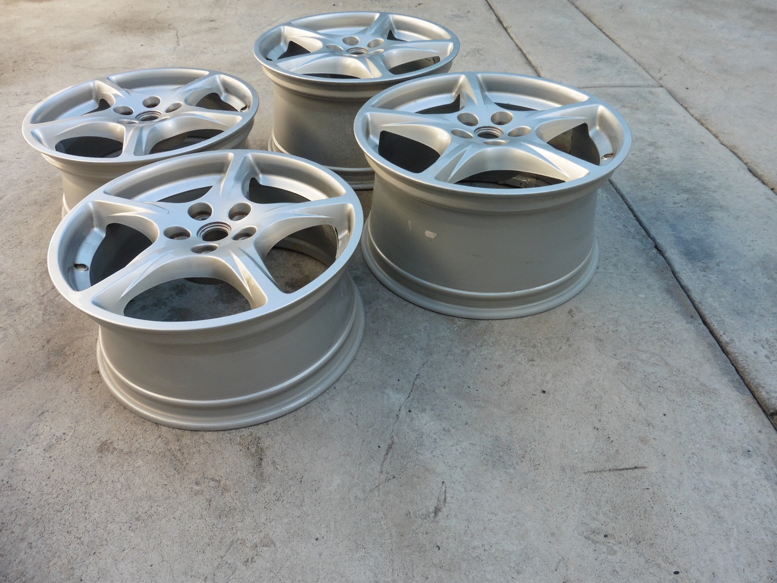2005-2011 Ferrari 612 Scaglietti Front Rear 5 Spoke Alloy Wheel Rim Set 194186