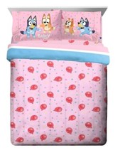 Bluey "Balloon Party" Kids Reversible Queen Bed Set-W140958149193, W140629516413