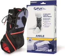 FLA Stabilizing Lace-up Ankle Brace - LARGE Breathable Ankle Brace for Twisted
