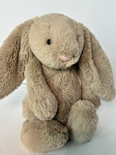 Jellycat Light Beige Tan Bashful Bunny Plush Floppy Ears Super Soft "2896" 12"