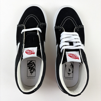 Vans Vault Og Sk8-Mid Lx Mens 6 Womens 7.5 Black Canvas and Suede