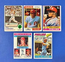 GREG LUZINSKI Topps 1973 #189, 1974 #360, 1976 #610 & #195, and 1977 #30