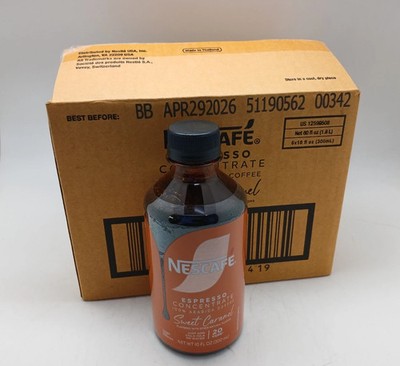 Nescafe Caramel Espresso Concentrate 10oz 6-Pack Iced Coffee Flavor