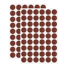 2 Sheets Screw Hole Stickers 21mm 54 in 1 Self-Adhesive Stickers, Amber