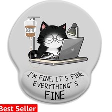 Cat Ergonomic Mouse Pad with Wrist Rest, Gaming Mouse Pad with Wrist Support,...