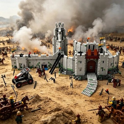 1368 PCS LOTR Hobbit Helms Deep MOC 9474 Building Block Set Toy