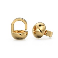 6pc 14K Solid Yellow Gold Crimp Hook Bead Tip Cup End Findings