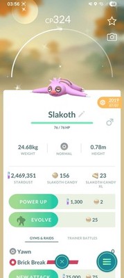 Slakoth Shiny Guaranteed Lucky von 2019 registriert oder 30 Tage