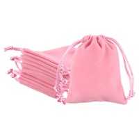 Samt Geschenktaschen, 21Pcs 7X9Cm Samt Zugbeutel Schmuckbeutel, Pink