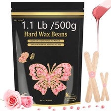 Auperwel Wax Beads 1.1lb, Hard 0.84 Ounce Pack of 21 , Rose-1.1lb
