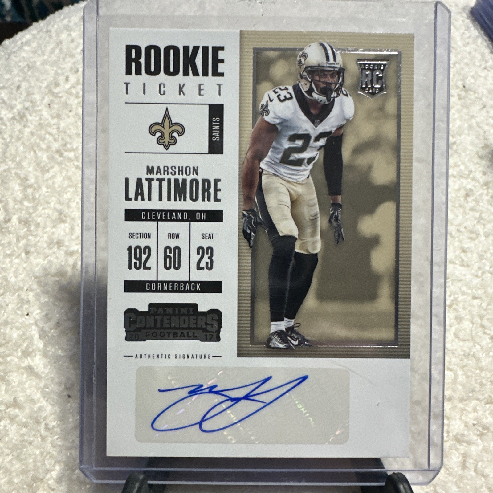 Marshon Lattimore Panini Contenders #110 Autograph