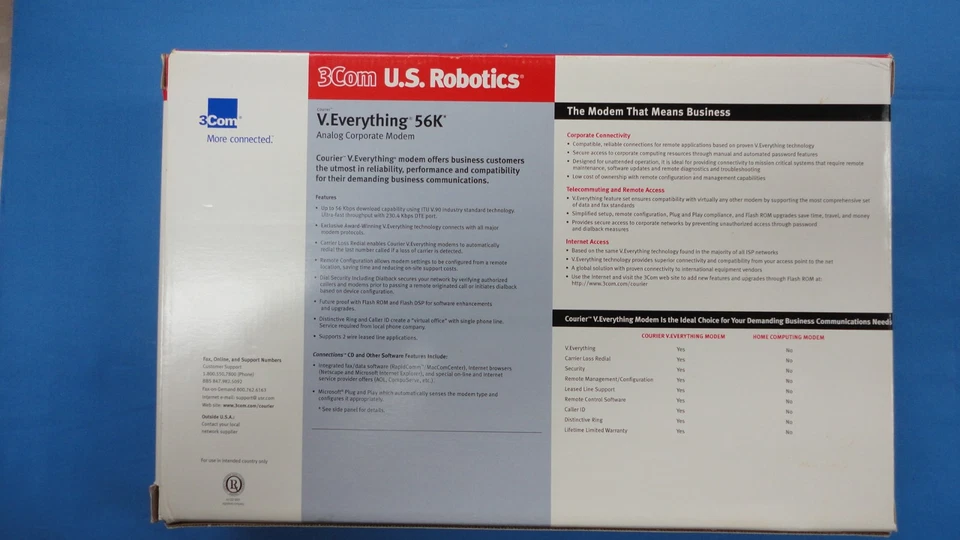 3Com Courier V.Everything 56K Analogue Corporate Modem Internal Serial Desktop - Image 2 of 4