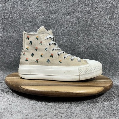 Converse Chuck Taylor AS Lift Hi A04300C Women s Size 5.5 Floral Platform Shoes