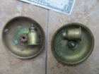 Rare Antique Civil War Soldier's Folding Brass Candlesticks, Candle Holders
