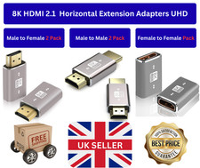 2 PACKs 8K HDMI 2.1 Horizontal Extension Adapter 8K 60 / 4K 120Hz Male or Female