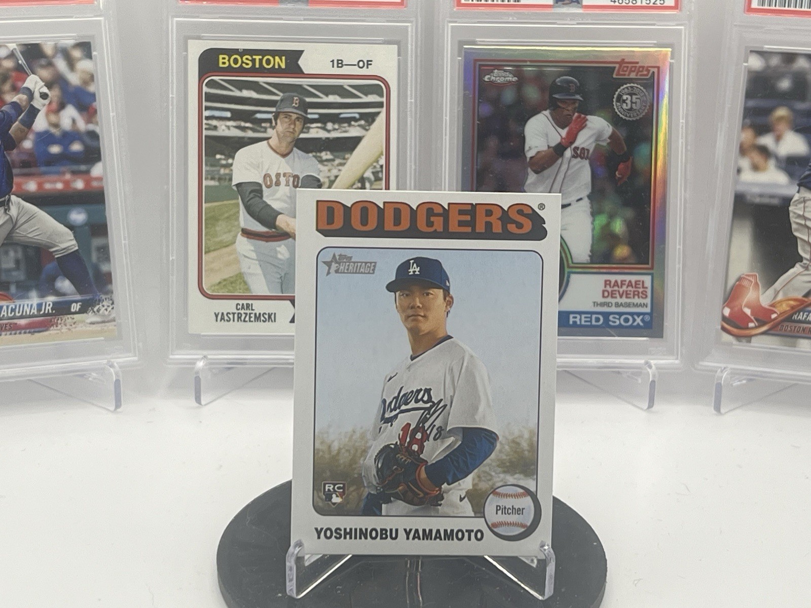  Yoshinobu Yamamoto 2024 Topps Heritage High Number White Border RC #553 