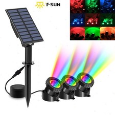 3 IN 1 Solar Pond Lights Submersible LED Garden Fountain Pool Aquarium Spotlight