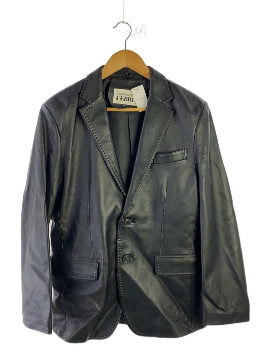 Gianfranco Ferre Tailored Jacket/M/Leather/Blk/Plain 4712