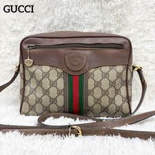 GUCCI 001560852 Embossed Logo Vintage GG Sherry line Shoulder Bag Supreme Small