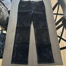 Prada Mens Velvet Denim Jeans Black Retail $1...