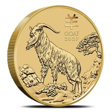 2027 2 oz Australian Gold Lunar Goat Coin (BU) 4620.12 per troy oz