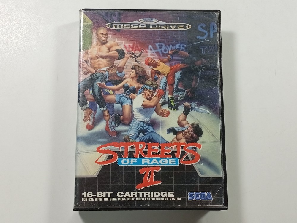 STREETS OF RAGE II SEGA MEGADRIVE (MD) PAL-EURO (COMPLETE - COVER DAMAGE)