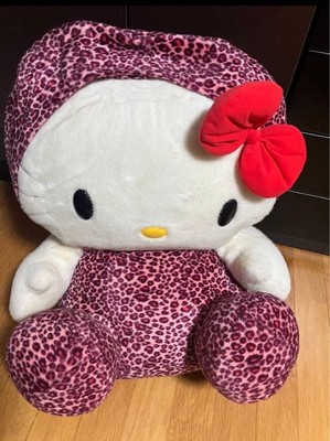 Large leopard print Hello Kitty stuffed toy | eBay UK