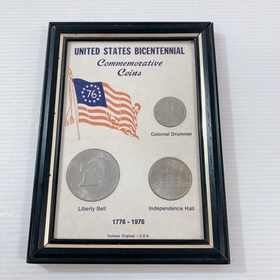 US Bicentennial Coin Set Liberty Bell Independence Hall 3 Coins 1776-1976