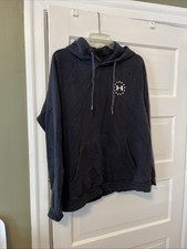 Under Armour Freedom Hoodie Mens Large ColdGear Loose Fit Black Fleece Flag LS