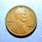 1909-VDB Lincoln cent  VF
