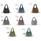 Women Full Diamond Bucket Handbag Rhinestone Clutch Purse Bucket Shape Mini Bag