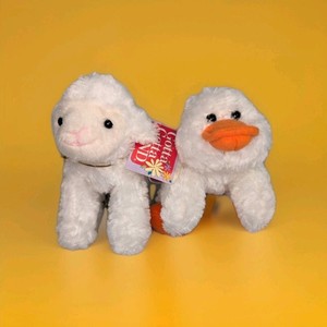 Duck & Lamb Gund Gotta Getta Series Stuffed Animal Easter Spring 5" W/ Tags Set