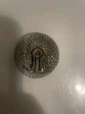 Vintage Pewter Button – Hammered Back – Maker’s Mark Is On – Collectible