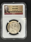 1949 D 50C Franklin Half NGC MS64 FBL