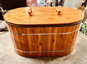 Cedar Lined 100gal Cold Plunge Tube, With Plumbing System & Chiller High Quality