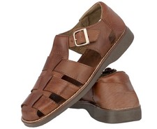 Sandalias de pescador de cuero real con hebilla Huarache mexicana auténtica para hombre Cedrón
