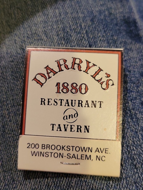  Matchbook "Darryl’s 1880 Restaurant And Tavern"  Rare Matchbook FULL Unstruck