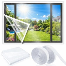 Beeveer 47 Inch x 10 ft Adjustable Window 47 x 10 ft, transparent