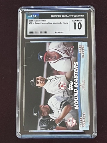 2001 Topps Combos - #TC14 -  Roger Clemens / Cy Young / Greg Maddux - CGC 10