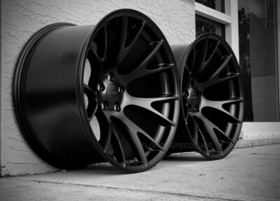 SATIN BLACK HELLCAT WHEELS 20X11