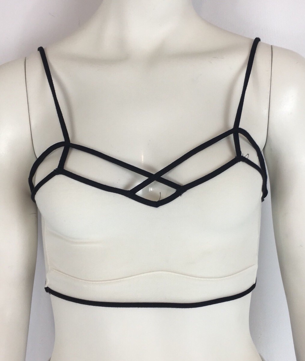 black and brown striped dress Aim'n - Black Sense Bralette - Black