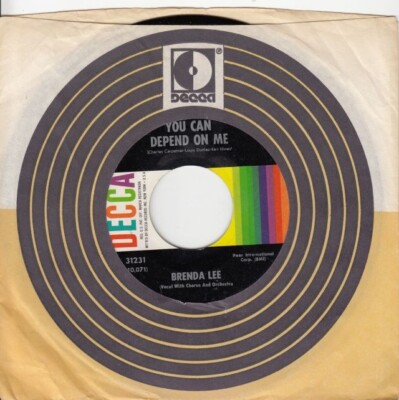 Brenda Lee   You Can Depend On Me / It's Never Too Late 7'' 45