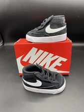 New Nike TODDLER Size 3c Blazer Mid '77 Suede Black White DD1851-005