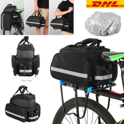 Borsa per bagagli bicicletta 25 L Lixada borsa da sella portapacchi borsa MTB borsa a tracolla - Foto 1 di 12