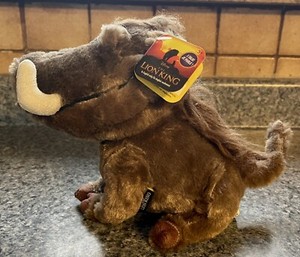 11” Disney The Lion King Movie Talking Pumbaa Plush Stuffed Animal. Brand New!