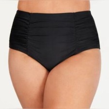 ISLAND ESCAPE Plus Size High-Waist Bikini Bottoms - 16W