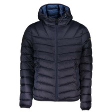 Napapijri Chic Blue Hooded Jacket With Sleek Design